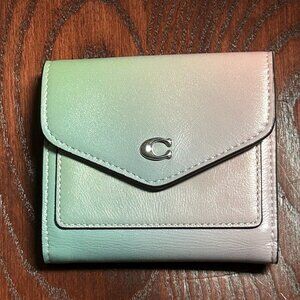 Coach WYN Multicolor Pastel Pistachio Ombre Wallet CA261 NWOT Limited Edition